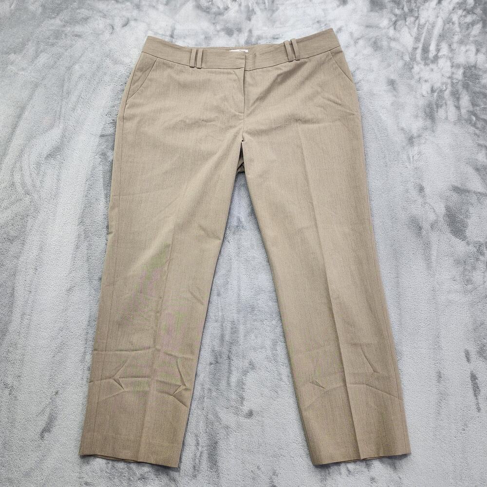 Halogen Pants Womens‎ 14 Tan Taylor Fit Tapered Mid Rise Casual Natural Office